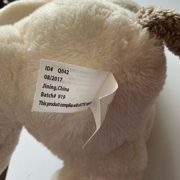 Kellytoy Dog Plush Toy 12" Beige Stuffed Animal w/ Love Brown Heart. - Picture 9 of 10